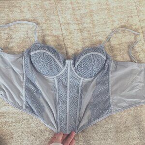 Garage Blue Lace Corset - women's size S